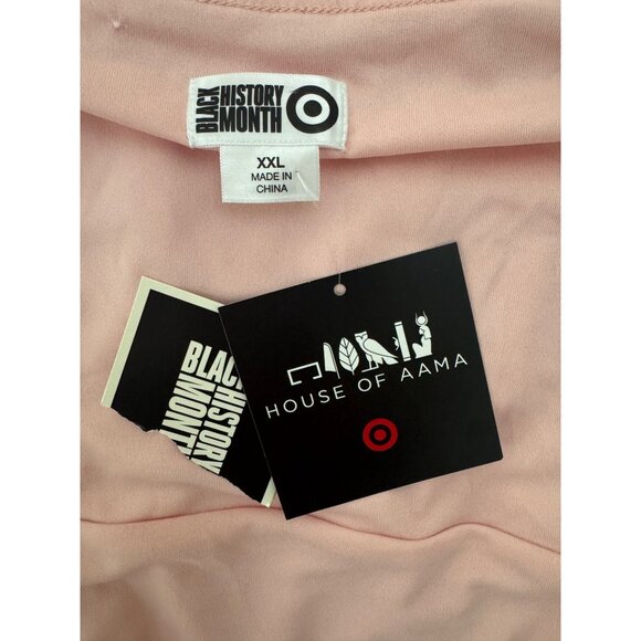 House of Aama Black History Sweetheart Pink Polka Dot Mesh Dress Sz XXL 2X Plus - Picture 12 of 15